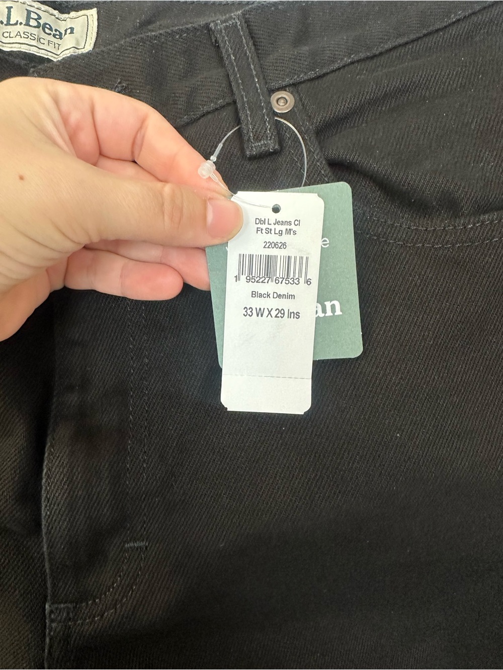 L.L. Bean Black Classic Fit Jeans - Picture 2 of 3